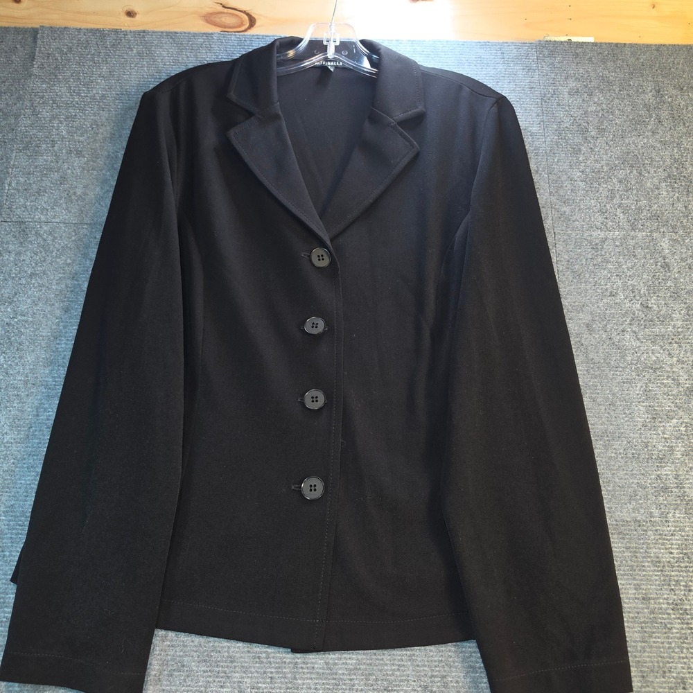 Raffinalla Blazer Women 8 Black Excellent Tailored Stretch Professional Career